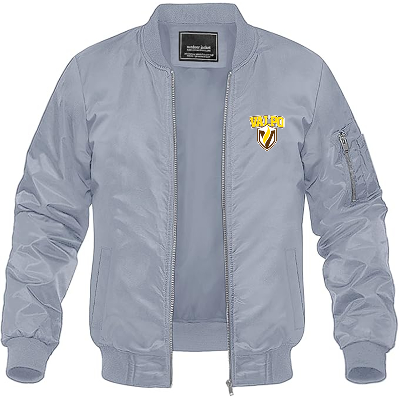Men's Valparaiso Crusaders  Lightweight Bomber Jacket Windbreaker Softshell Varsity Jacket Coat